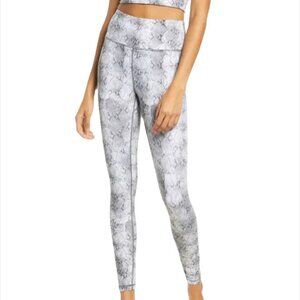 SPIRITUAL GANGSTER Essential High-rise Snake Print Leggings In Tonal Snake Print